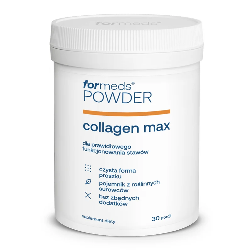 POWDER Kollagen max + Hyaluronsäure + Vitamin C + K2D3 30 Portionen 156g ForMeds