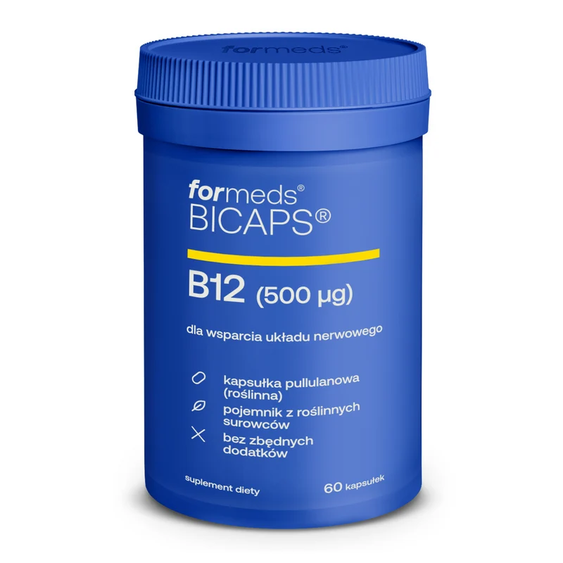 Bicaps Vitamin B12 500 ug mit Inulin 670mg 60 Kapseln ForMeds