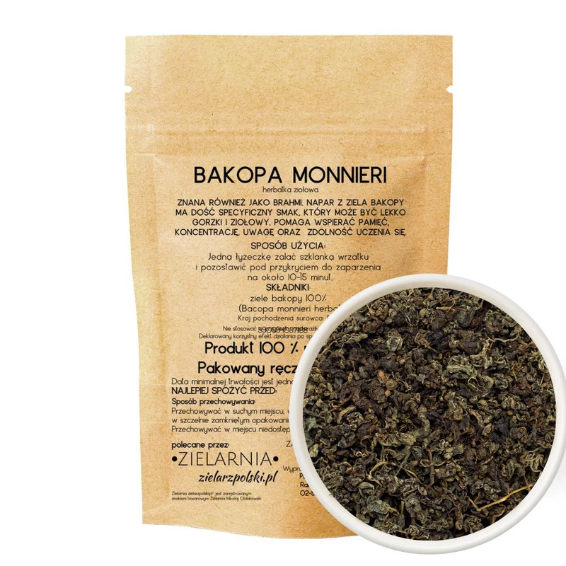 Bacopa monnieri (Brahmi) 50g ZIELARZPOLSKI.PL
