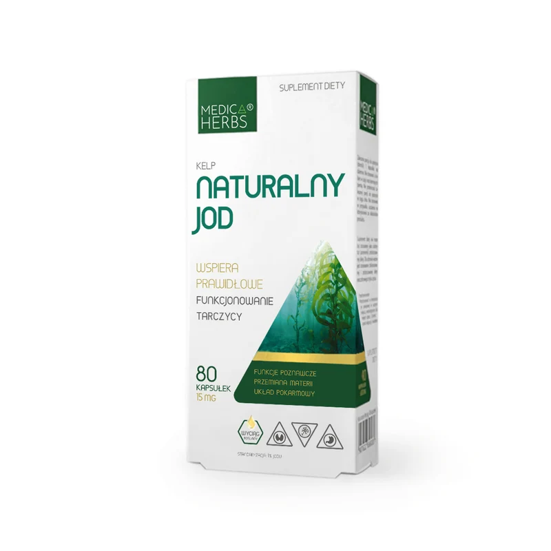 MEDICA HERBS Natürliches Jod 150mcg, 80 Kapseln.