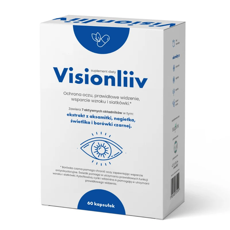 VISIONLIIV - Augenschutz, korrektes Sehen, Sehkraft und Unterstützung der Netzhaut 60 Kapseln.