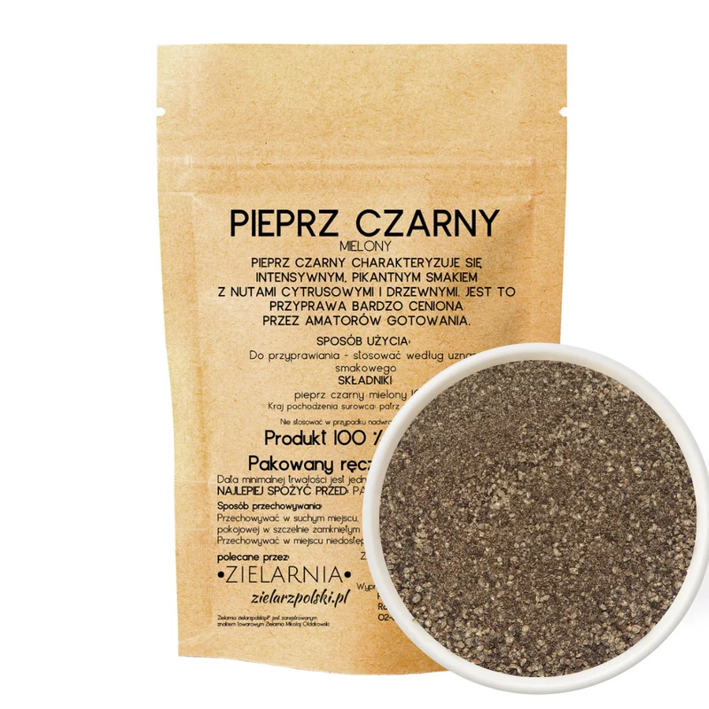 Gemahlener schwarzer Pfeffer 50g ZIELARZPOLSKI.PL