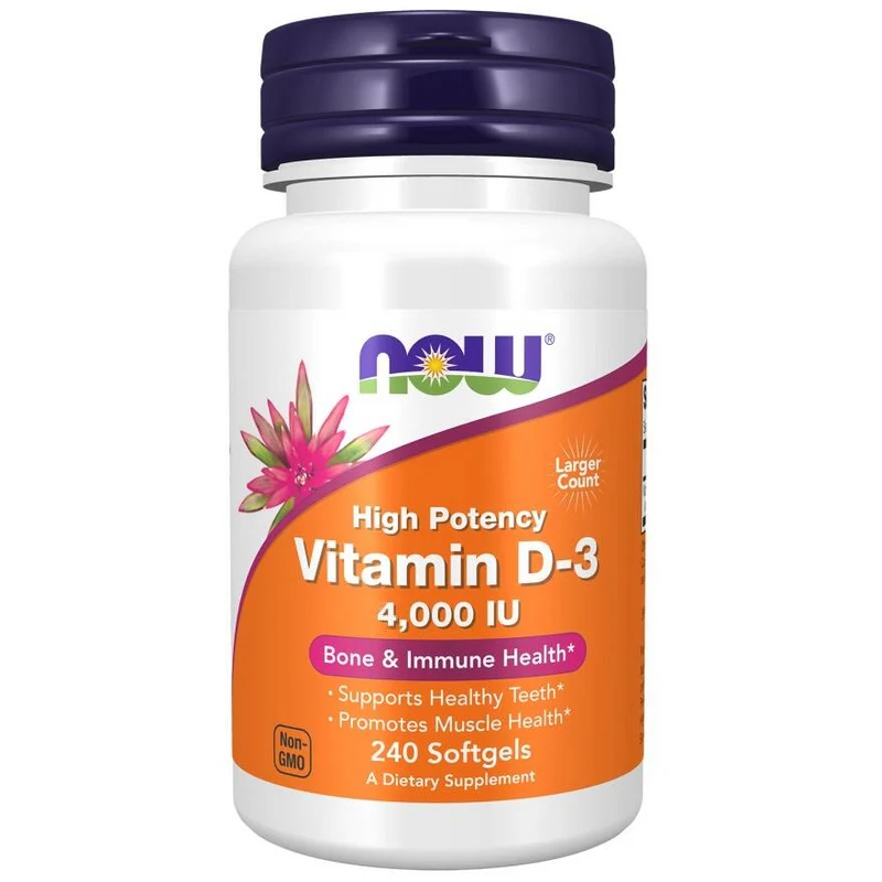 NOW FOODS Vitamin D3 4000 IU (240 Kapseln)