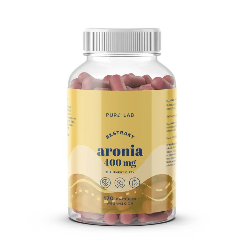 PURE LAB Schwarzer Aroniaextrakt 400 mg (170 Kapseln).
