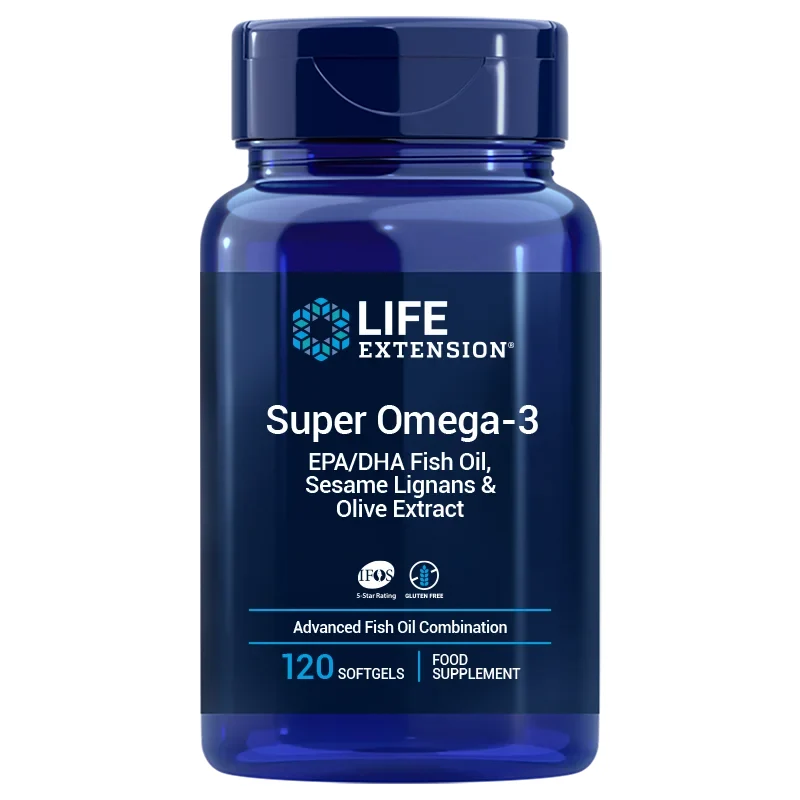LIFE EXTENSION Super Omega-3 EPA/DHA mit Sesam-Lignanen und Olivenextrakt EU (120 Kapseln).