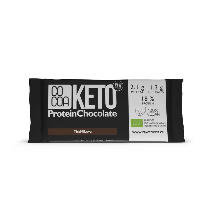 TIRAMISU KETO PROTEIN CHOCOLATE BIO mit Geschmack 40 g - COCOA
