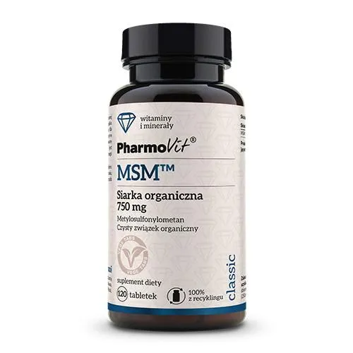 MSM ORGANIC SULPHUR (750 mg) 120 TABLETTEN - PHARMOVIT (CLASSIC)