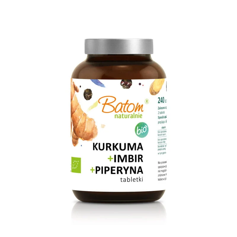 KURKUMA + INGWER + PIPERIN BIO 240 TABLETTEN - BATOM