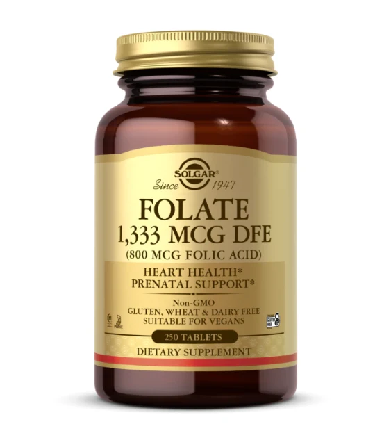 Folat 1333 mcg DFE (800 mcg Folsäure) (250 Tabletten).