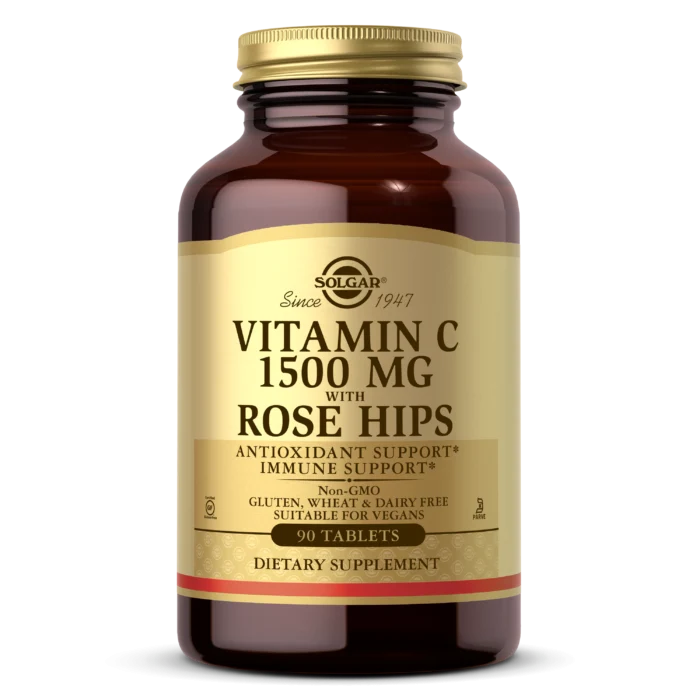 Vitamin C 1500 mg mit Hagebutten (90 Tabletten)