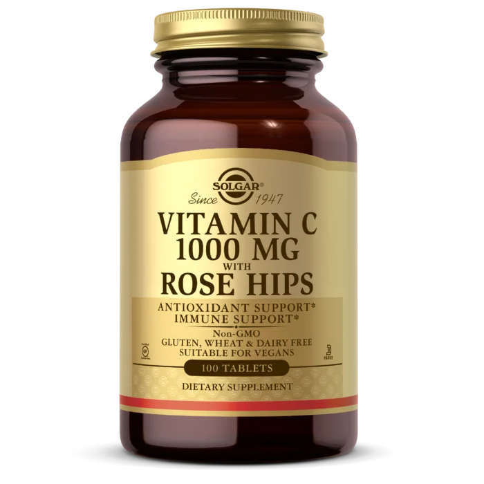 Vitamin C 1000 mg mit Hagebutten (100 Tabletten)