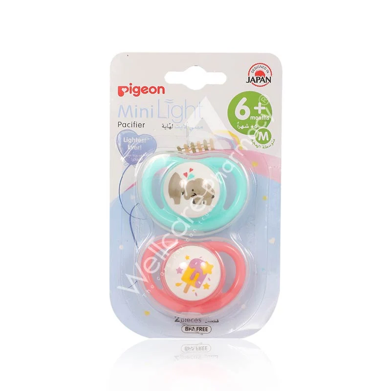 Pigeon Minilight Pacifer Double Girl Ice Cream & Elephant 6+m (M)