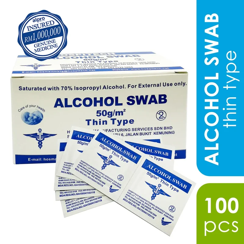 Hospitech Alcohol Swab 100s | Thin Type