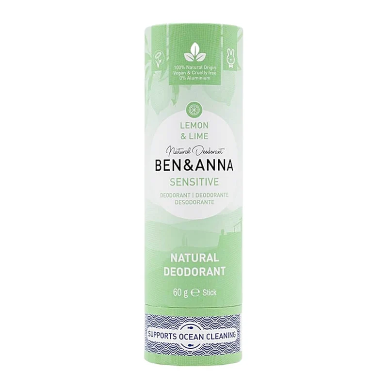 Deo-Stick ohne Soda Lemon & Lime Sensitive Eco 60 g - BEN & ANNA
