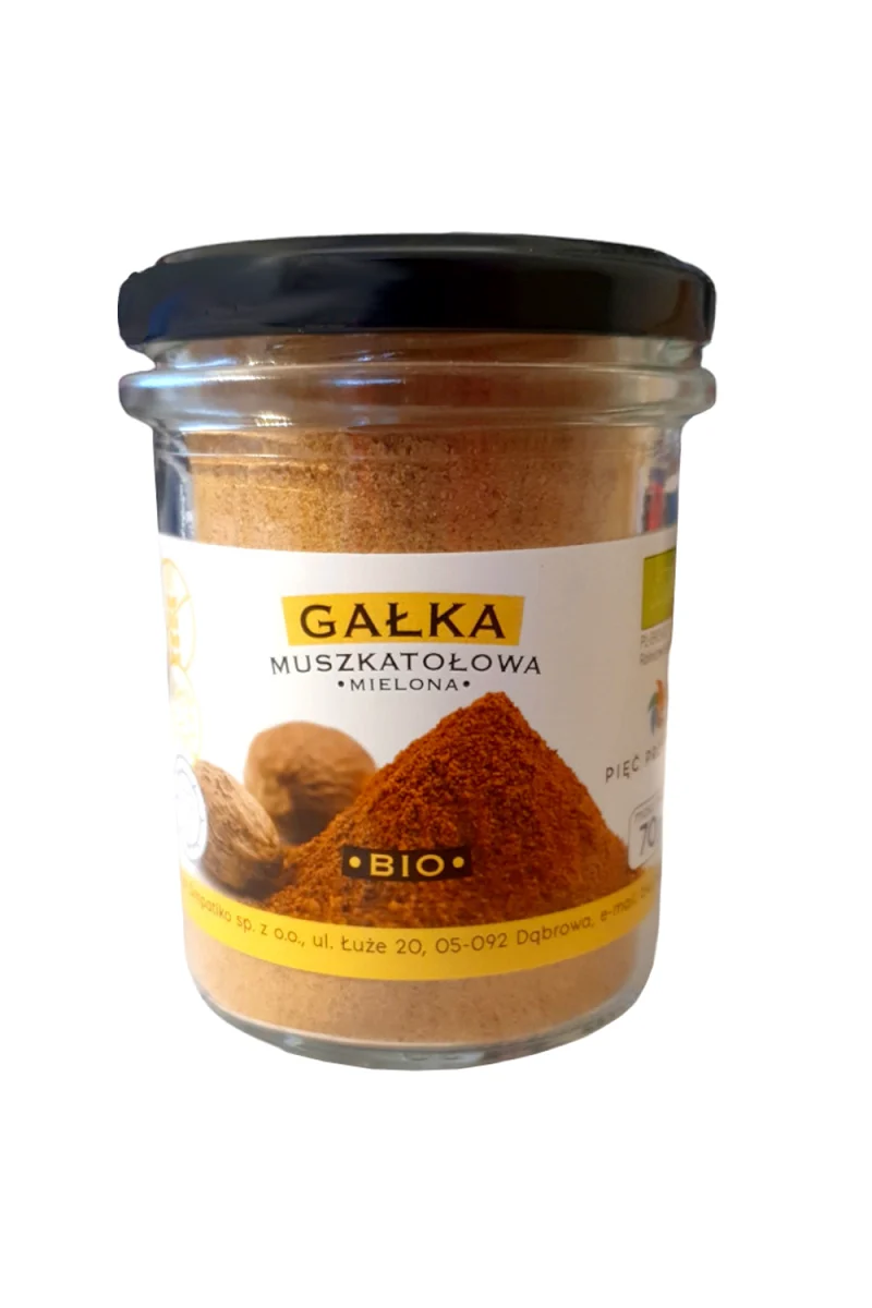 Glutenfreie gemahlene Muskatnuss BIO 70 g - FIVE CHANGES