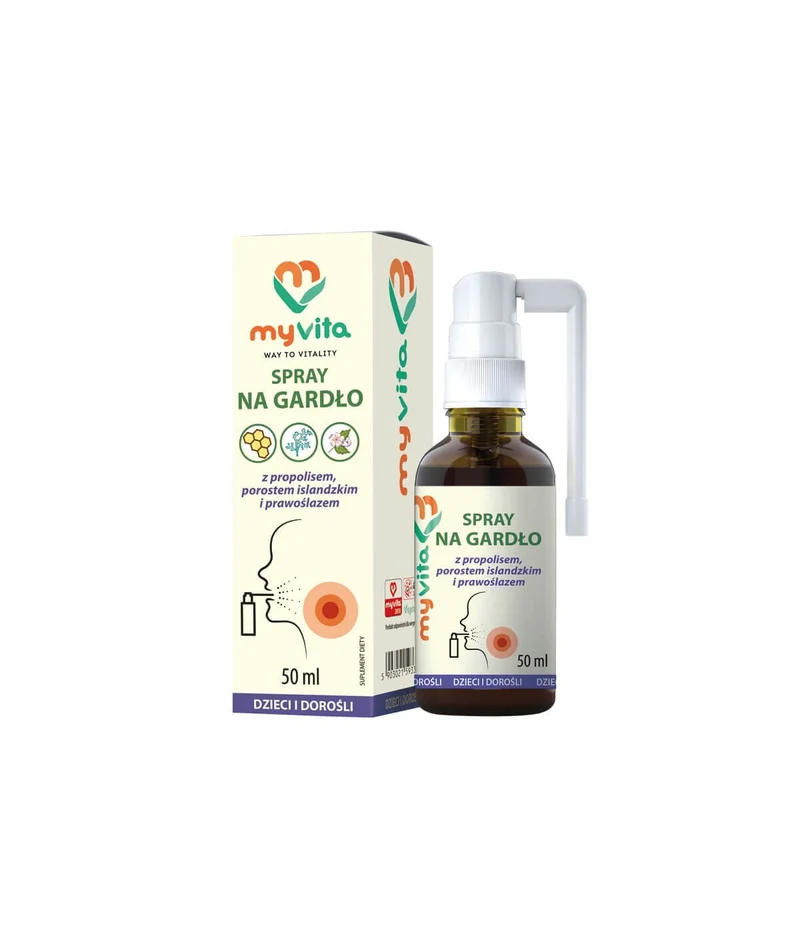 MyVita Rachenspray mit Propolis, Isländischer Flechte und Meerrettich 50ml