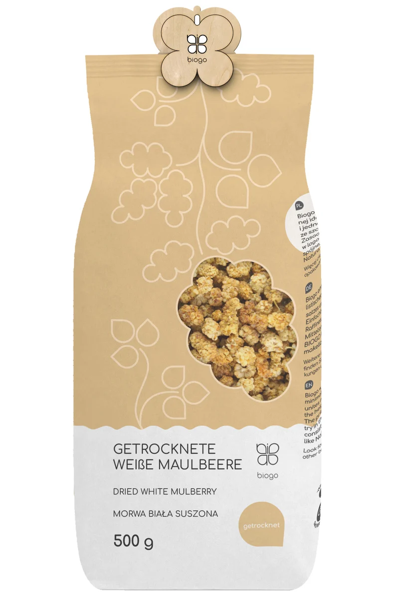 Getrocknete Weiße Maulbeeren 500 g BIOGO