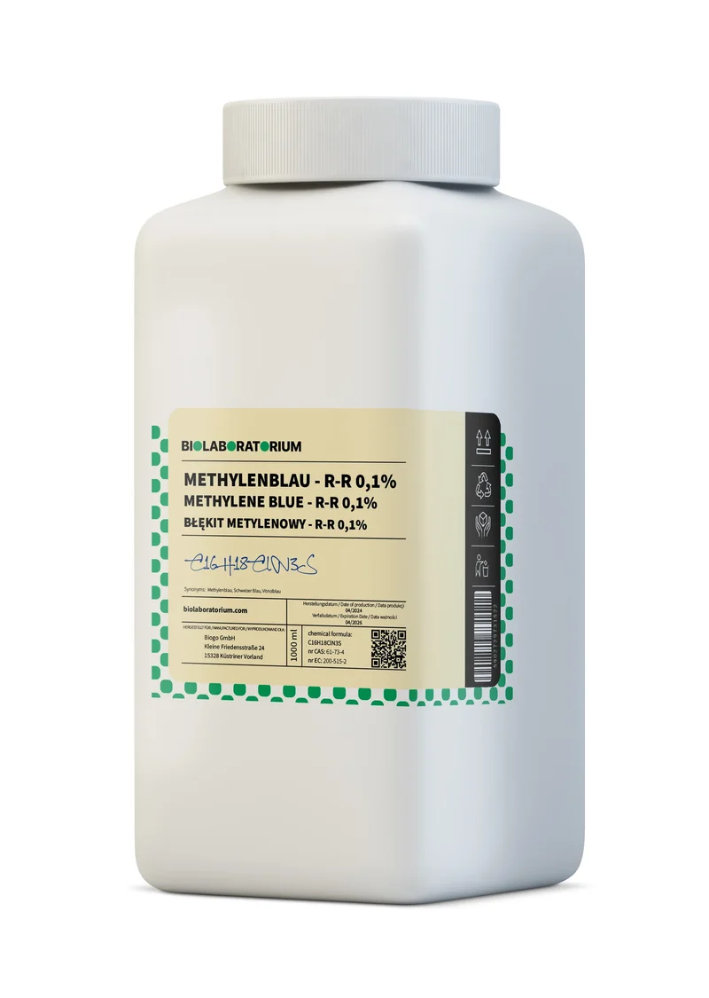 METHYLENBLAU Lösung 0,1 % – rein 1000 ml BIOLABORATORIUM