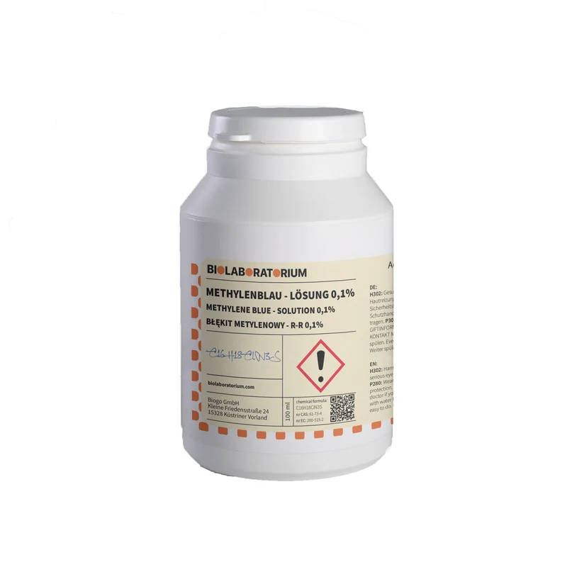 METHYLENBLAU Lösung 0,1 % – rein 100 ml BIOLABORATORIUM