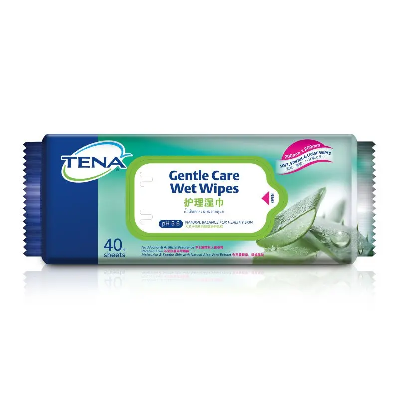 (S)Tena Gentle Care Wet Wipes 40s