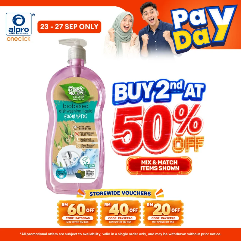 ReadyCare Signature Selection Biobased Dishwashing Eucalyptus 1L