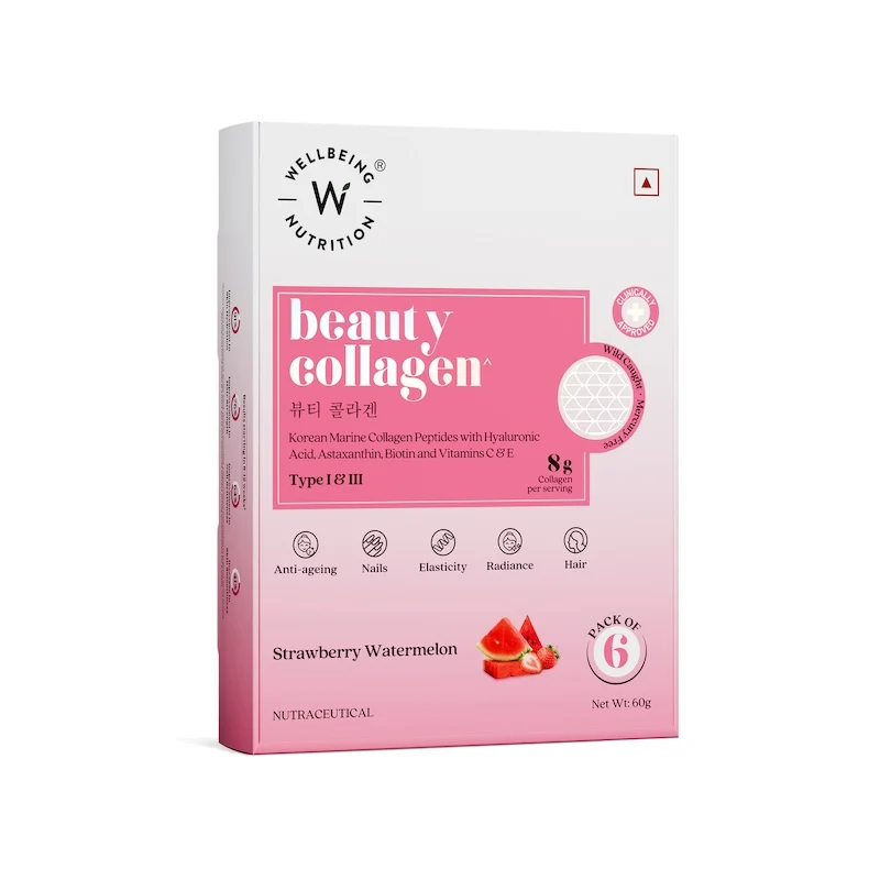 Beauty Collagen Strawberry Watermelon Flavor Sachets(Box of 6)