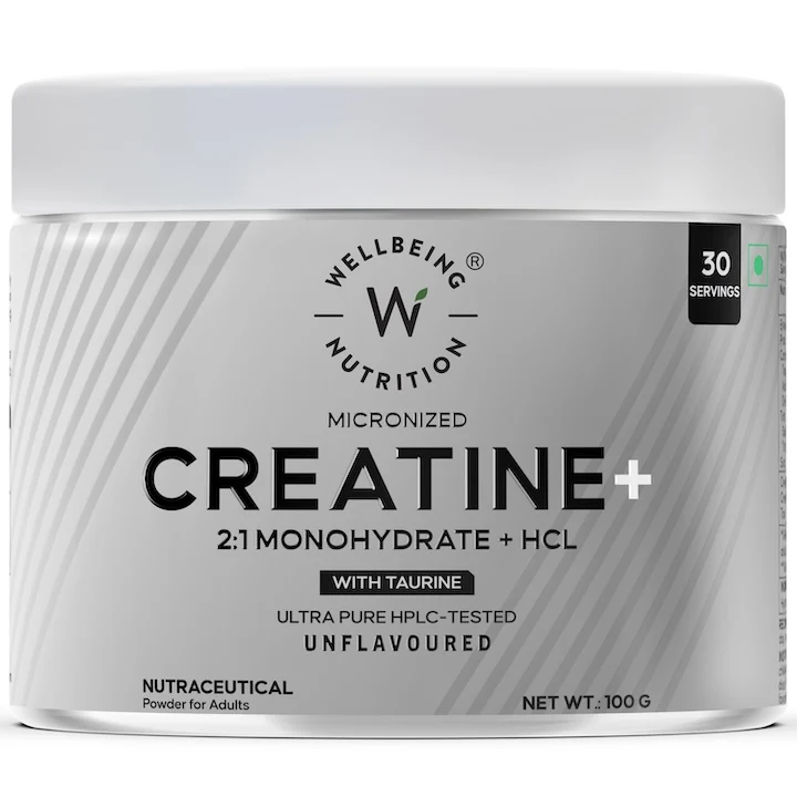 Creatine Monohydrate + HCL | 100g | 300mg Taurine | Unflavoured