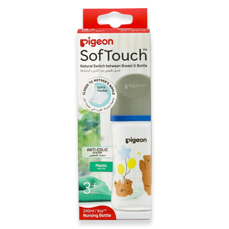 Pigeon Softouch Wn3 Nursing Bottle Plastic Bear 240ml