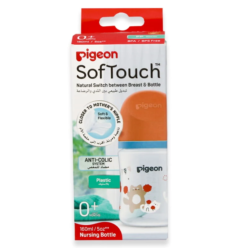 Pigeon Softouch Wn3 Nursing Bottle Plastic Cat 160ml