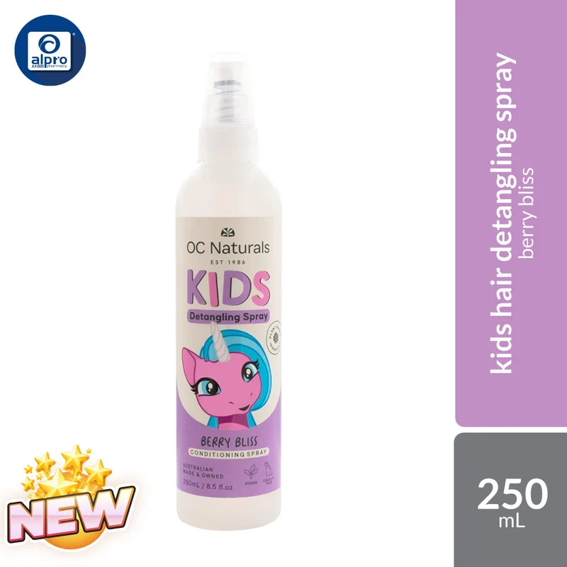 OC Naturals Detangling Conditioning Spray Berry Bliss 250mL | Gentle Formula with Aloe Vera