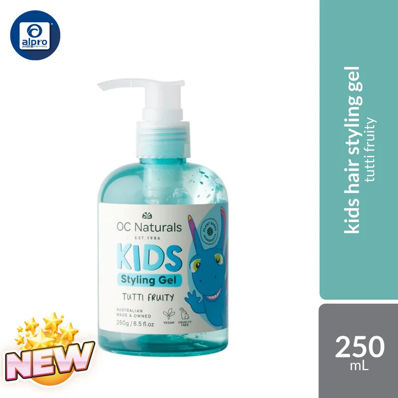 OC Naturals Kids Styling Gel Tutti Fruity 250mL | Long-Lasting Hold