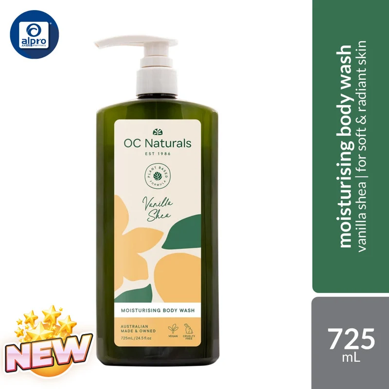 OC Naturals Moisturising Body Wash (Vanilla Shea / Rose & Patchouli / Mango & Papaya) 725mL | For Soft & Radiant Skin