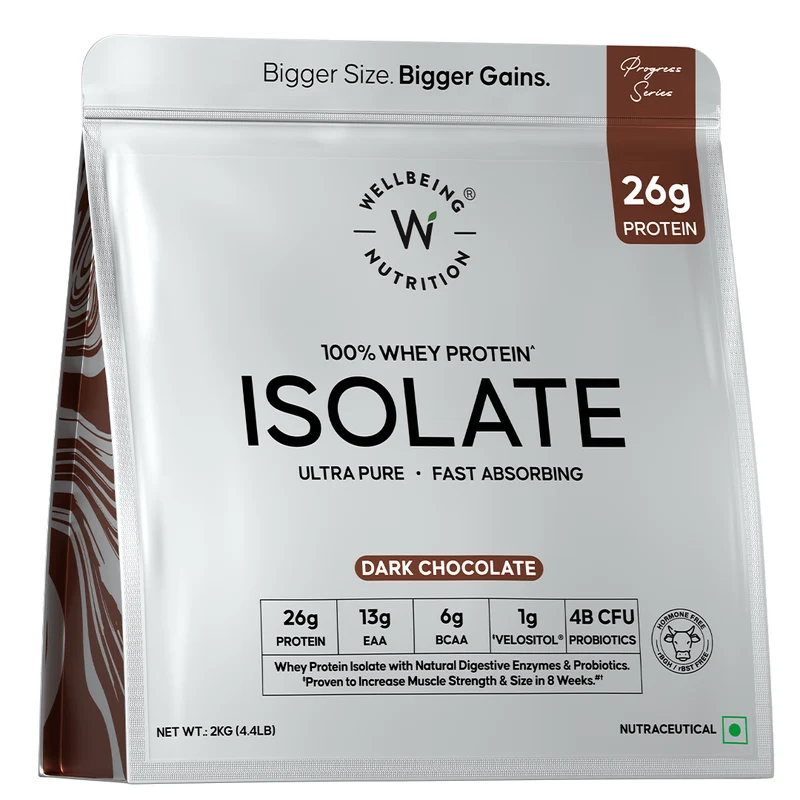 Whey Protein Isolate 26g | 2kg | 4B CFU Probiotics | Dark Chocolate