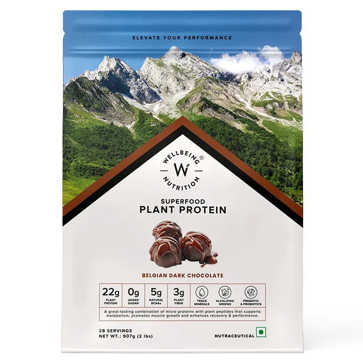 Plant Protein 22g | 907g | 3B CFU Probiotics | Belgian Dark Chocolate