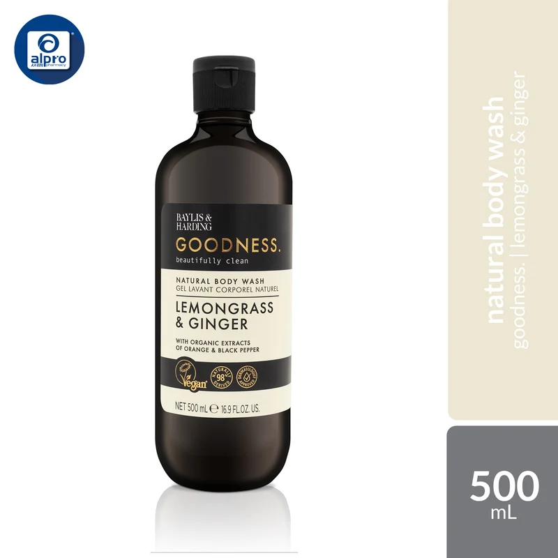 Baylis & Harding Goodness Body Wash (Assorted Scents) 500mL | Naturally Derived Ingredients & Organic Extracts