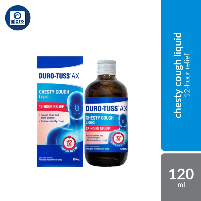 Duro-Tuss AX Chesty Cough Liquid 120ml | Relieves Chesty Cough
