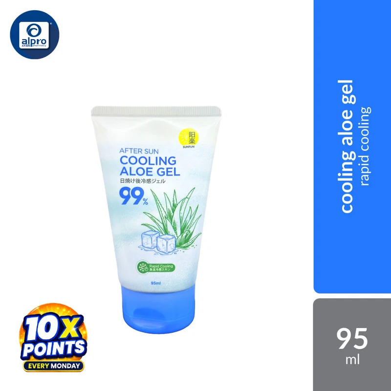 GSO Sun Fun After Sun Cooling Aloe Gel 95ml | Instant Cooling Sensation