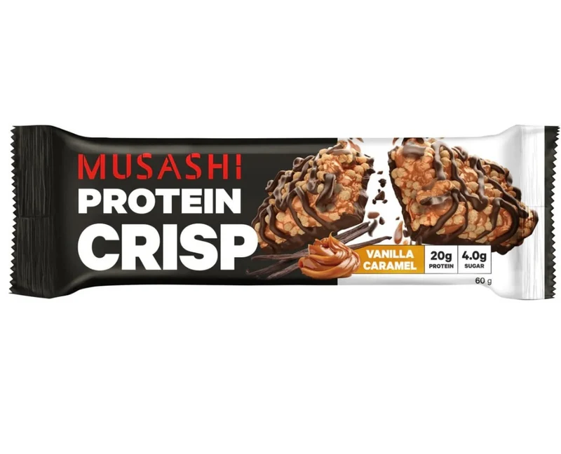 Musashi Protein Crisp Bars Vanilla Caramel 60g
