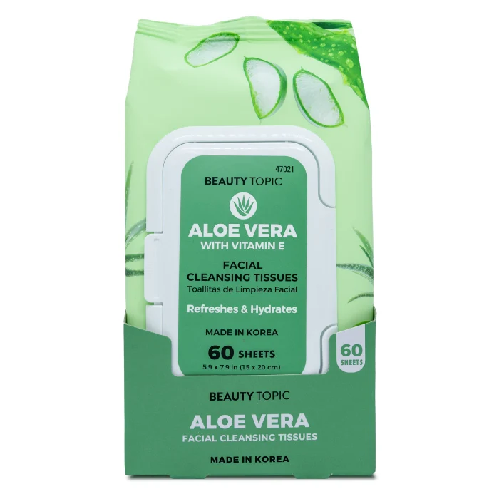 Beauty Topic Aloe Vera Facial Cleansing Tissues 60'S