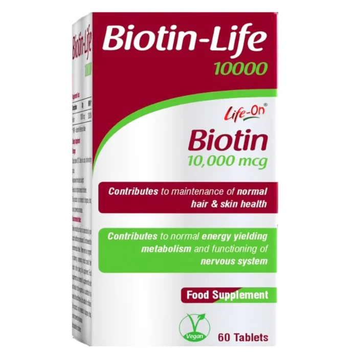 Life On Biotin Life 10000mcg Tablets 60'S