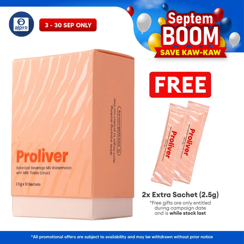 Proliver Botanical Beverage Mix Watermelon with Milk Thistle Extract 2.5g ×10s | Supports Overall Daily Wellness