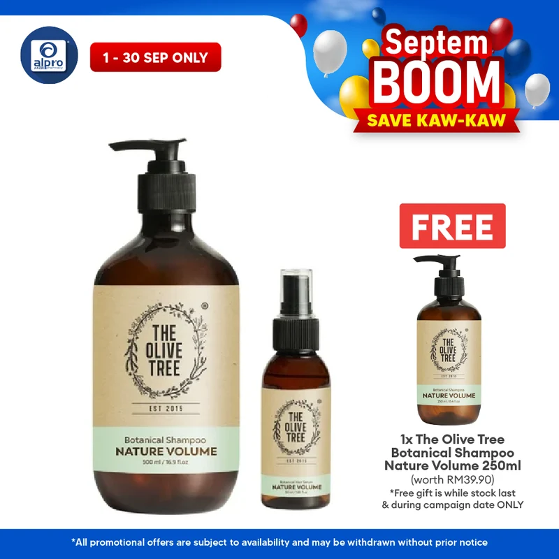 The Olive Tree Hair Fall Rescue Set Shampoo Serum Set (Shampoo & Hair Serum)