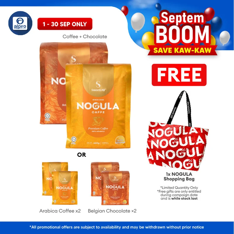 SweetLab NOGULA Caffe Arabica Coffee / Belgian Chocolate - Twin-Pack Bundle 20s ×2packs