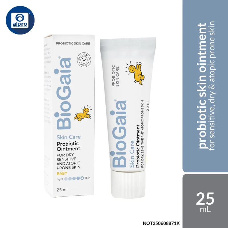 BioGaia Skin Care Probiotic Ointment 25mL | Gentle Care for Sensitive & Dry-Prone Skin