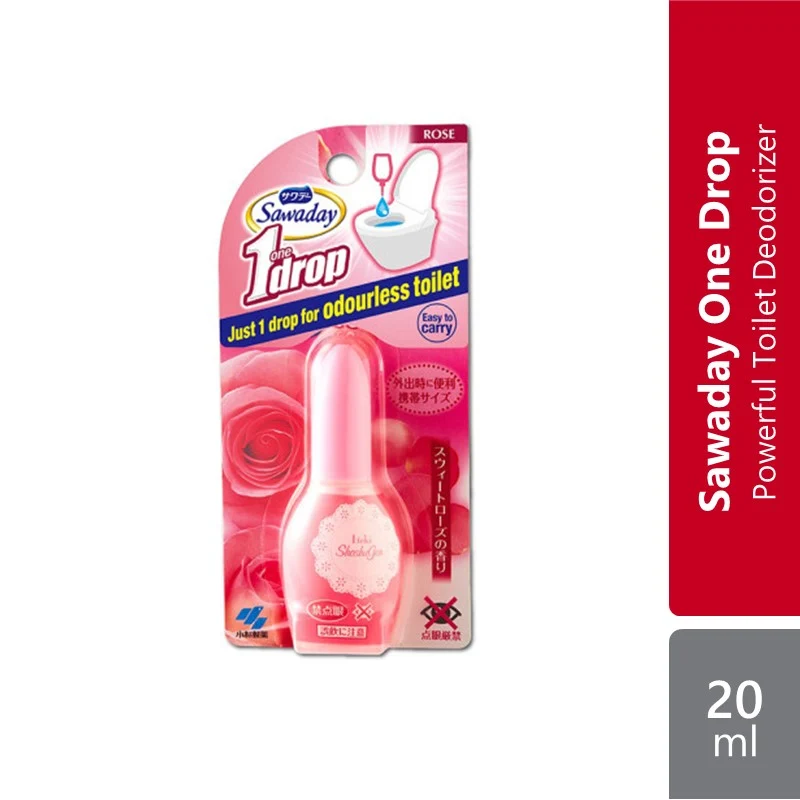 Sawaday One Drop Toilet Fragrance Refreshener 20ml ( Rose / Mint )