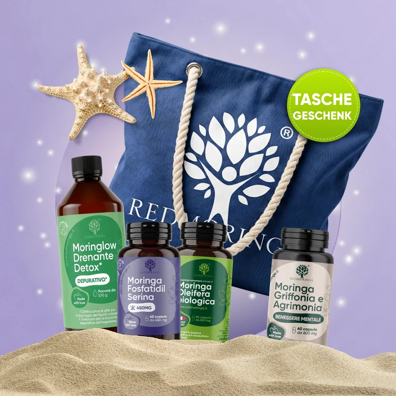 Kit Estate Anti-Cortisolo | Moringa Bio + Fosfatidilserina + Benessere Mentale | Stress · Energia · Equilibrio