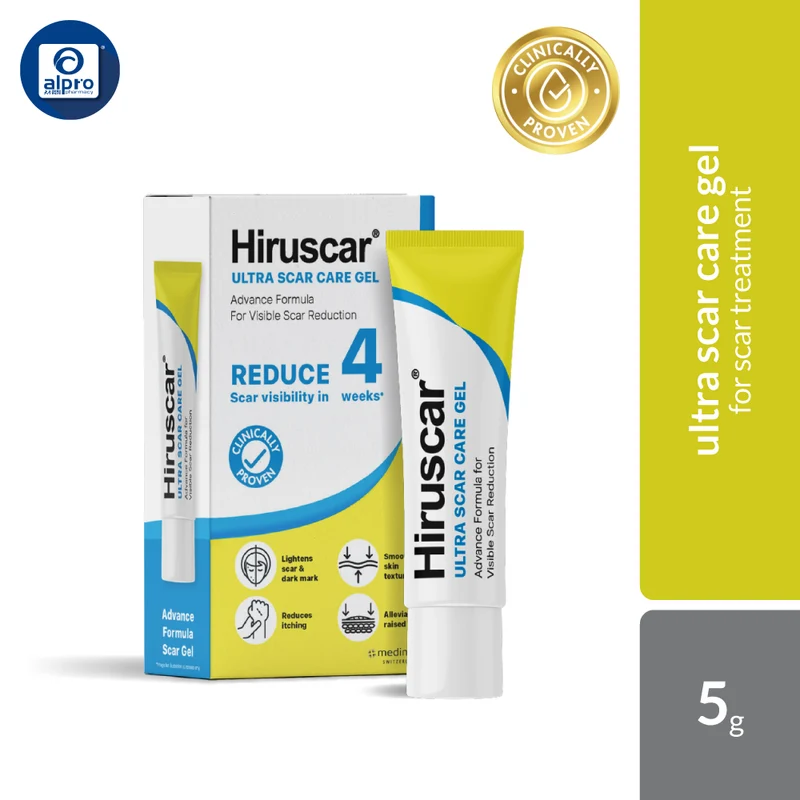 Hiruscar Ultra Scar Care Gel 5g | Reduces Scar Visibility in 4 Weeks
