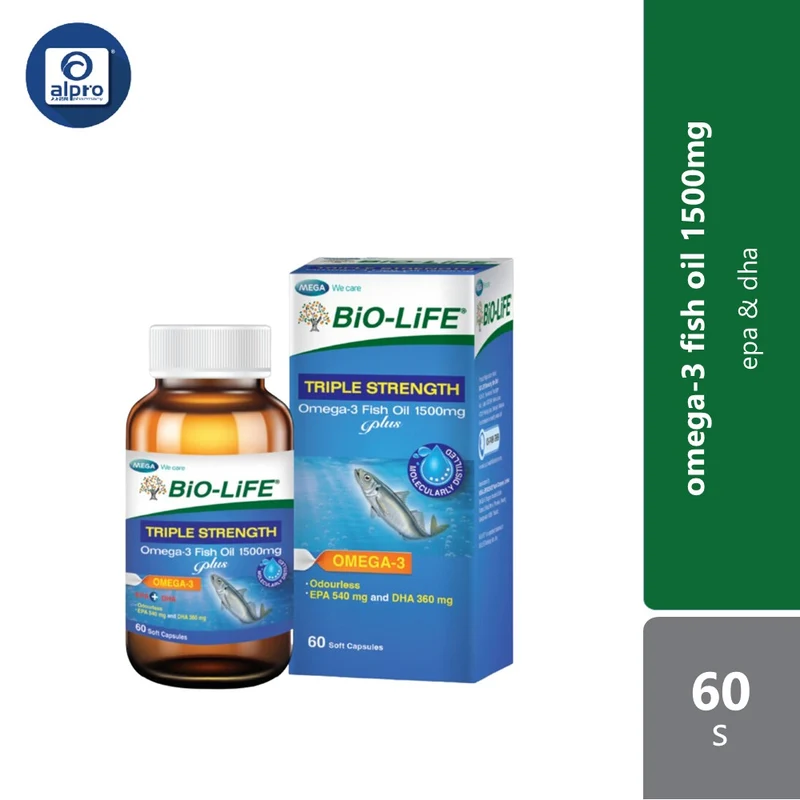 Bio-Life Triple Strength Omega 3 Fish Oil 1500mg Plus 60s | EPA & DHA