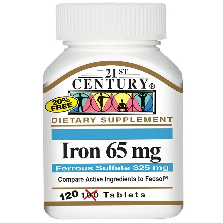 21st Century Iron 65mg Tablets 120'S