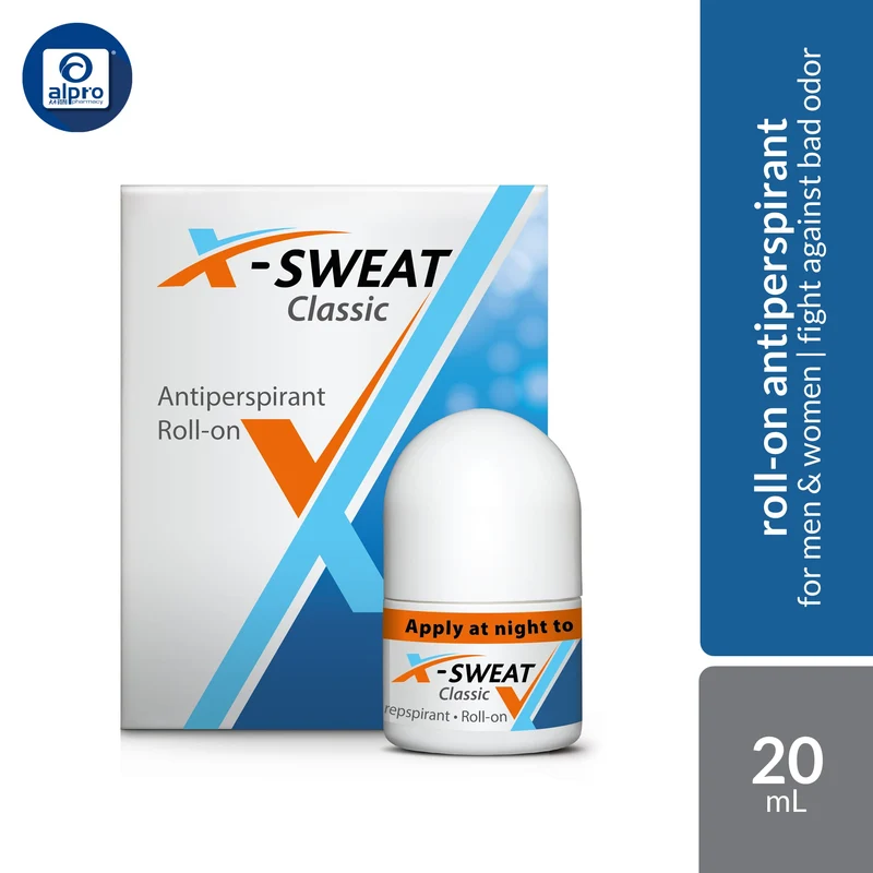X-Sweat Anti-Perspirant Roll-On Classic 20mL | Effective & Long-Lasting Confidence For Men & Women